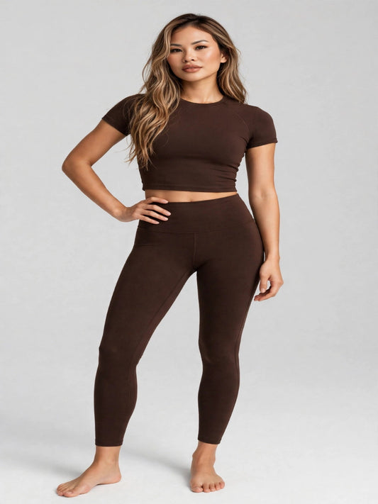 2-Piece Short-Sleeve Tee & 24-Inch Leggings Set